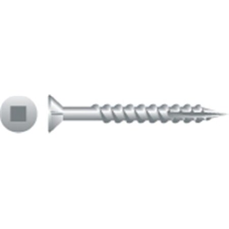 Strong-Point Strong-Point XQ832NZ 8 x 2 in. Square Drive Flat Head Screw with Nibs Particle Board Screws Zinc Plated Box of 3 500 XQ832NZ